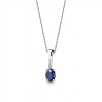 Collar Idee Preziose dal 1987 Mujer in Oro blanco Zaffiro blu 0.35 Ct IP.CK18B/3Z - IP.CK18B/3Z
